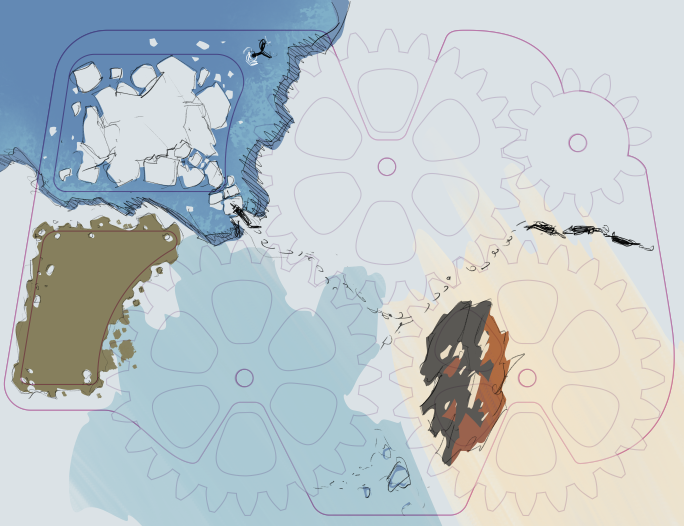 ARTISTIC IMMERSION IN THE GAME BOARD & PLAYER BOARDS